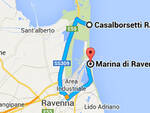 Percorso alternativo da Casalborsetti a Marina di Ravenna (29,4 Km)