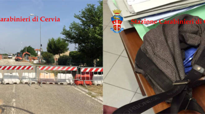 A sx, via dei Cosmonauti, interrotta per lavori - La borsa scippata e reuperata