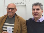 Nella foto il curatore della rassegna Ivano Mazzani e Sanzio Davidi, proprietario del Tribeca Lounge Café