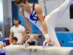 Luca Del Bianco in azione alla sbarra