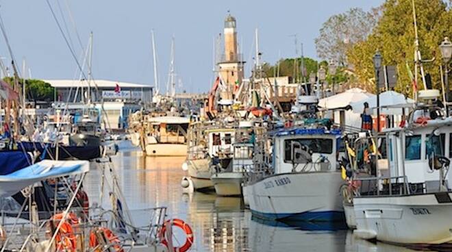 Una veduta del porto canale di Cervia