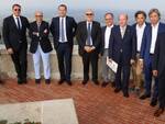 I promotori del Gp di San Marino e Riviera di Rimini dopo la firma del rinnovo dell'accordo per altri quattro anni