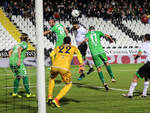 Il gol di Cinelli che porta in vantaggio il Cesena