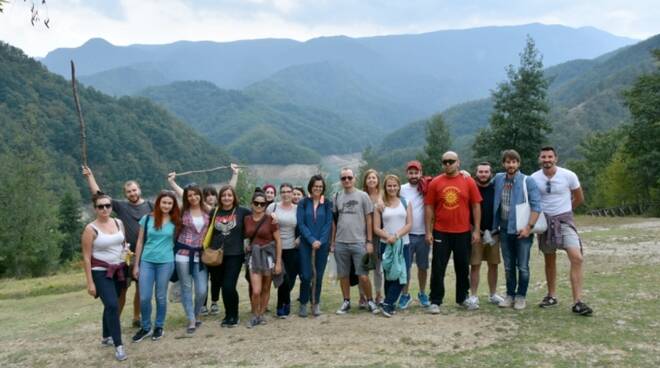 Il gruppo di studenti che partecipa all'edizione 2016 del Master ERMA qui a Ridracoli