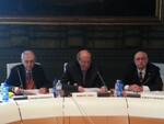 Il vicesindaco Lubiano Montaguti, Roberto Pinza (presidente Fondazione) e Alberto Zambianchi (Camera Commercio)