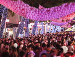 La Notte rosa in viale Ceccarini a Riccione