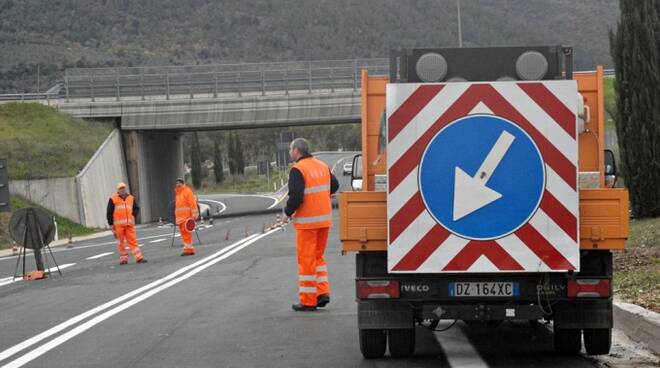 Lavori di manutenzione sulla E45 (foto d'archivio)