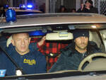 Jorge Edson Tavares lascia la Questura di Rimini a bordo di un'auto della Polizia (foto Migliorini)