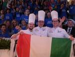 L'Italia (Andrea Marzo e Mattia Cortinovis) seconda classificata al campionato del mondo juniores di pasticceria