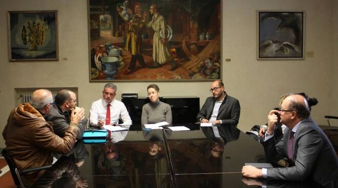 Un'immagine dell'incontro di novembre 2016 fra i rappresentanti del Comitato e il Sindaco Paolo Lucchi