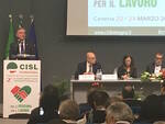 Il saluto del sindaco di Cesena, Paolo Lucchi, al 2° Congresso di CISL Romagna - foto A. Bongarzone