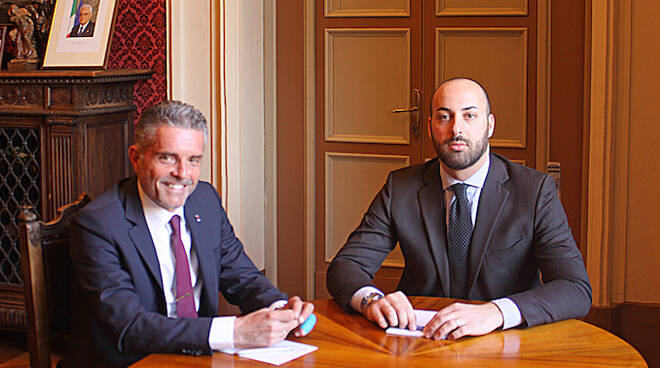 Il sindaco Lucchi con il nuovo assessore Lorenzo Zammarchi