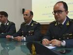 Un momento della conferenza stampa a Forlì dopo l'operazione della Guardia di Finanza contro i "caporali" (foto Blaco)