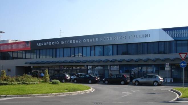 L'aeroporto Federico Fellini di Rimini (foto d'archivio)