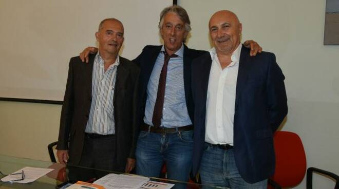 Valter Rusticali (AGCI), Mauro Neri (Confcooperative Forlì-Cesena) e Mario Mazzotti (Legacoop Romagna)