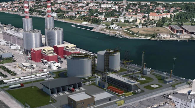 Progetto PIR - Il rendering dei due serbatoi di gas naturale liquefatto a Porto Corsini