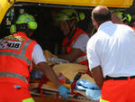 L'elisoccorso ha portato il ferito al Trauma Center del Bufalini di Cesena (foto d'archivio)