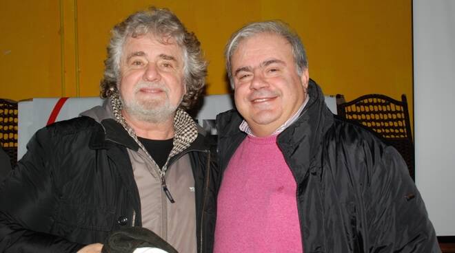 Vincenzo Cicchetti, qui con Beppe Grillo