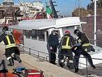 Esercitazione antincendio-antinquinamento al porto canale (foto archivio)