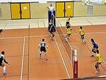 Una fase del match tra Rubicone In Volley San Mauro Pascoli contro Gut Bellaria