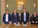 La sottoscrizione dell'accordo fra Comune e Fondazione Carisp per realizzare la Pinacoteca a Cesena