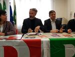 Fabrizio Landi, Stefano Collina e Marco Di Maio con Valentina Ancarani, segretario territoriale del Pd forlivese