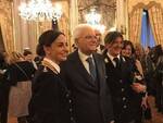 Le agenti Rizzo e Capaldo con Mattarella