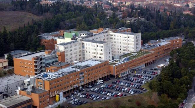 L'ospedale Bufalini in una ripresa dall'alto. Foto tratta da AuslRomagna
