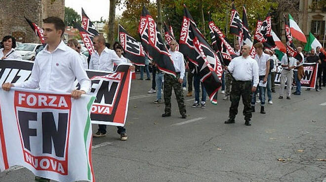 Una manifestazione di Forza Nuova