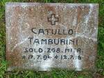 La lapide in pietra carsica nel Cimitero Militare Italiano di Breslavia (oggi Wroclaw) con il nome storpiato