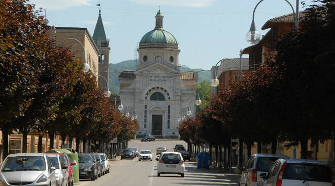 Un'immagine del centro di Predappio, "diviso" domenica 28 tra le due iniziative di carattere storico (foto d'archivio)