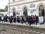 La protesta di oggi alla stazione di Godo