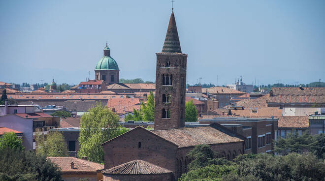 Visione panoramica dei tetti di Ravenna