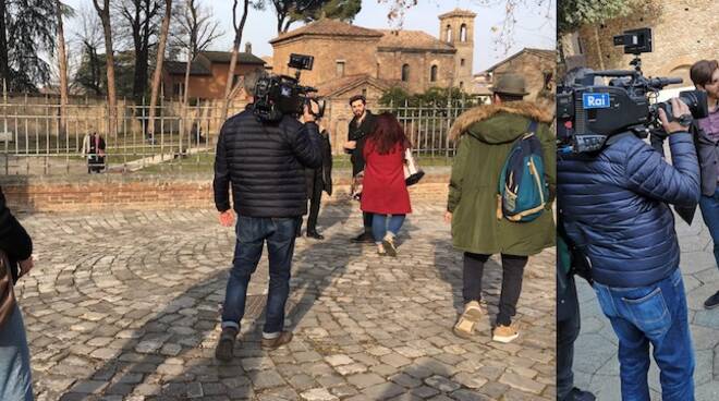 La troupe di Rai1 a Ravenna