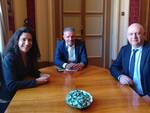 Una foto dell'incontro con l'assessora Lucchi, il sindaco Lucchi e il prof.Cicognani