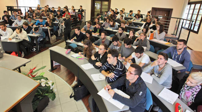 Un'aula universitaria in Romagna (foto d'archivio)