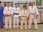 Il maestro Paolo Berretti con gli atleti del Team Romagna Judo a Riccione