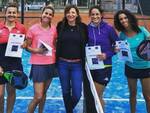 Le coppie finaliste del torneo femminile: da sx Marta Del Sal e Stefania Fabbri e Sara D’Ambrogio e Laura Bianchini