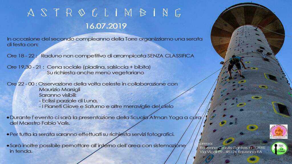 Astroclimbing alla Torre dell'Acquedotto di Ravenna