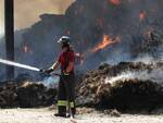 Incendio balle di fieno a Sant’Antonio