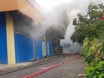 incendio capannone Rimini