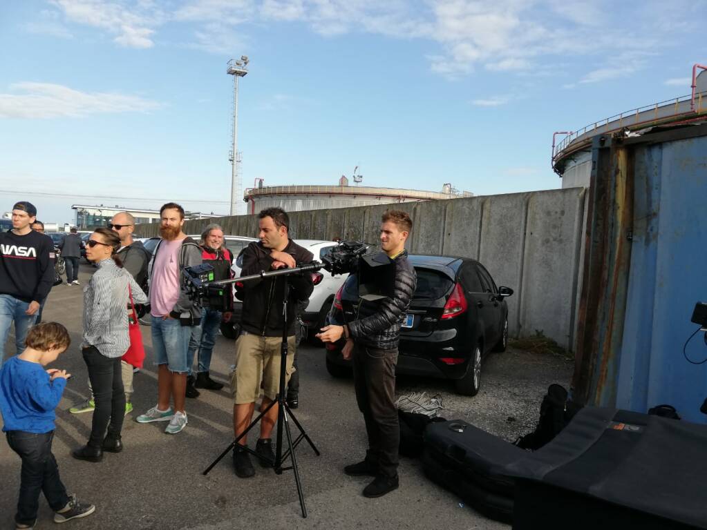 riprese video clip Renato Zero zona industriale