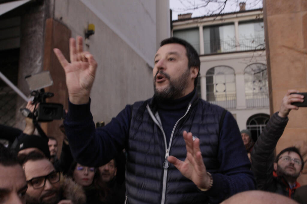 Bagno di folla per Matteo Salvini a Faenza