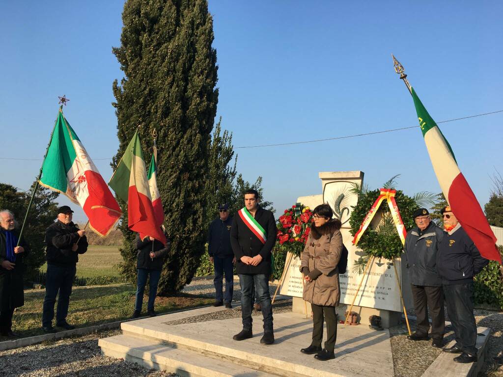 Cerimonia al Sacrario di Camerlona, ripulito della lordura nazista