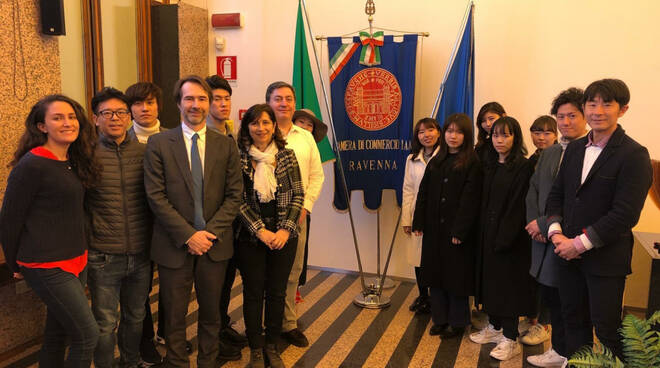 Delegazione della Kwansei Gakuin University e UniParma in visita alla Camera di commercio di Ravenna