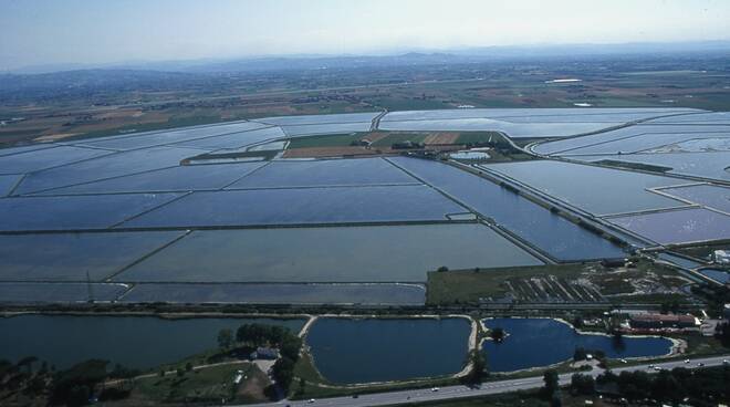 salina saline di cervia veduta aerea