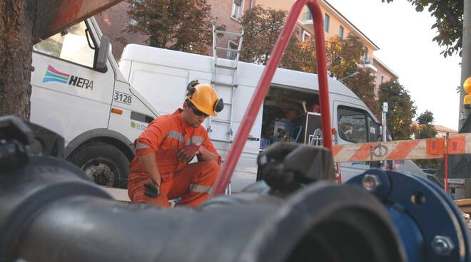 cantiere lavori acqua hera