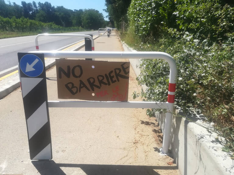 fiab faenza barriere pista ciclabile