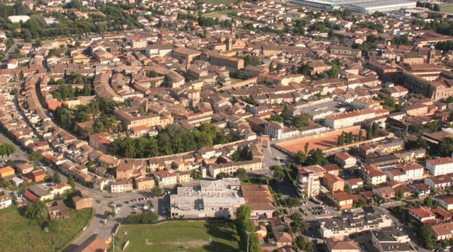 bagnacavallo dall'alto panoramica