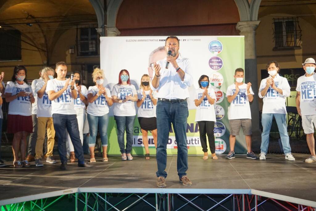 Salvini a Faenza per il candidato sindaco Paolo Cavina